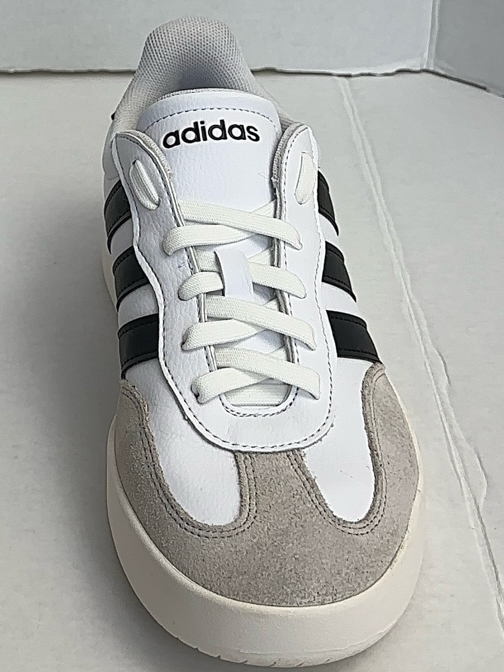 Adidas Barreda T-Toe Sneakers White Suede Lace-Up Shoes Women’s Size 9 - Picture 7 of 13